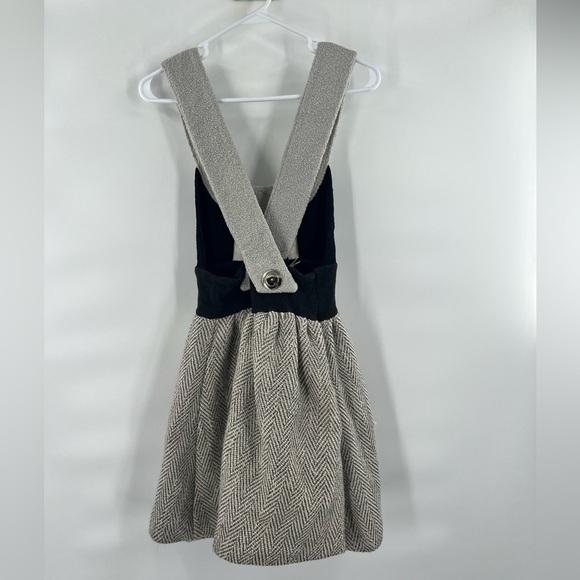 Marie grey black dress with cross body straps in back S - Picture 7 of 8